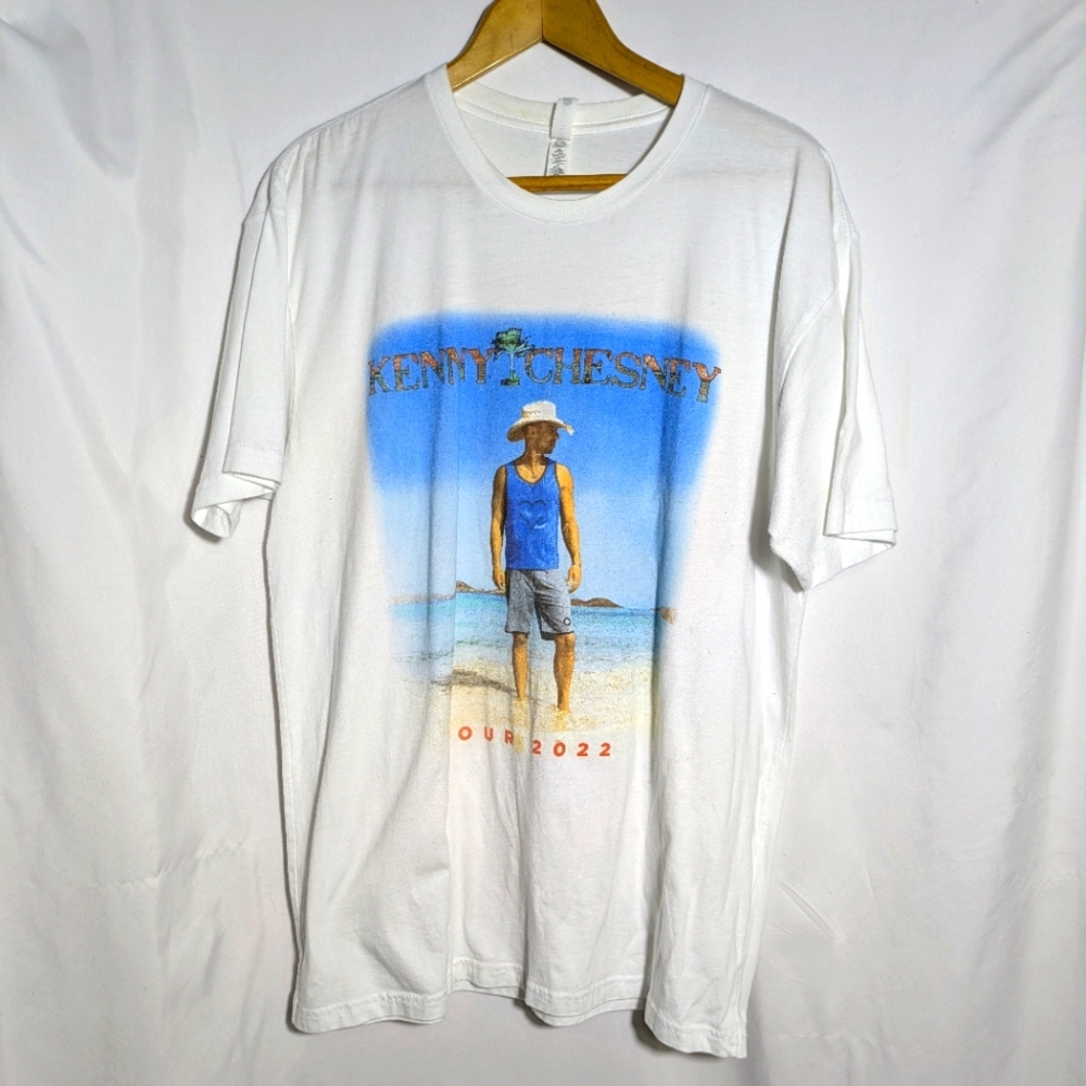 Next Level Kenny Chesney Graphic T-shirt, 2022 Tour Graphic Front & Back, Sz XL